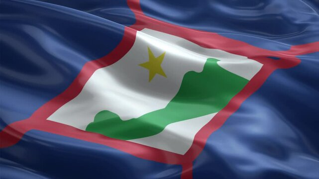 st eustatus country flag waving for 10 seconds in high quality