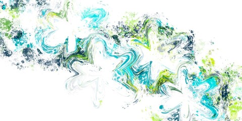 green grass and flowers with a simple white background formal format used for slide template infographics space for text high-resolution wallpaper image 