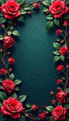 Intricate rose tapestry, climbing vines, intense color, spring, vine, flowers