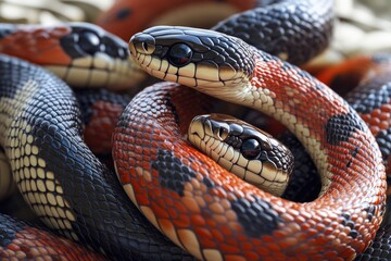 A detailed image of a snake's head with its mouth open, suitable for use in illustrations or scientific purposes