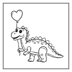 Bold and Easy Valentine's Day Coloring Page For Kids and Adults