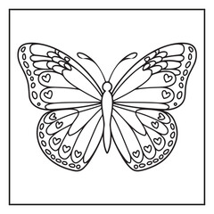 Bold and Easy Valentine's Day Coloring Page For Kids and Adults