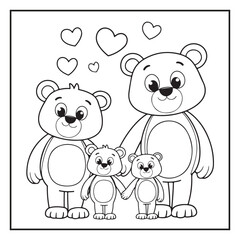Bold and Easy Valentine's Day Coloring Page For Kids and Adults