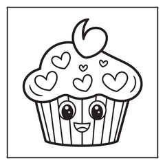 Bold and Easy Valentine's Day Coloring Page For Kids and Adults