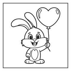 Bold and Easy Valentine's Day Coloring Page for Kids and Adults