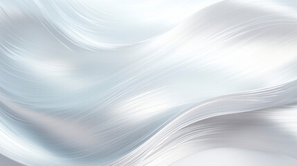 Obraz premium Silver and white background with shimmering strokes and luminous ambiance featuring minimalist metallic sheen 