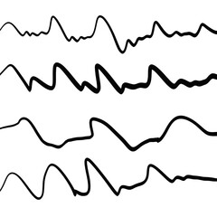 Hand drawn arrow line shape