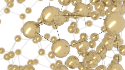 Abstract Golden Spheres Network Connection