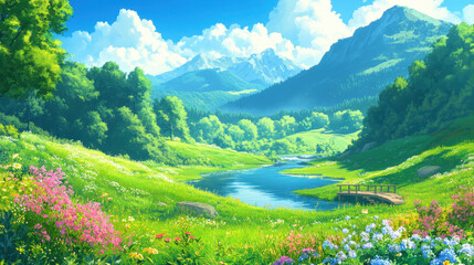 Naklejka premium Valleys of Harmony