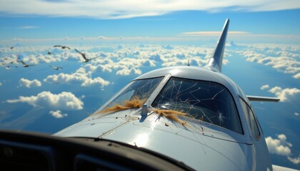 Bird Strike on Airplane Mid Flight