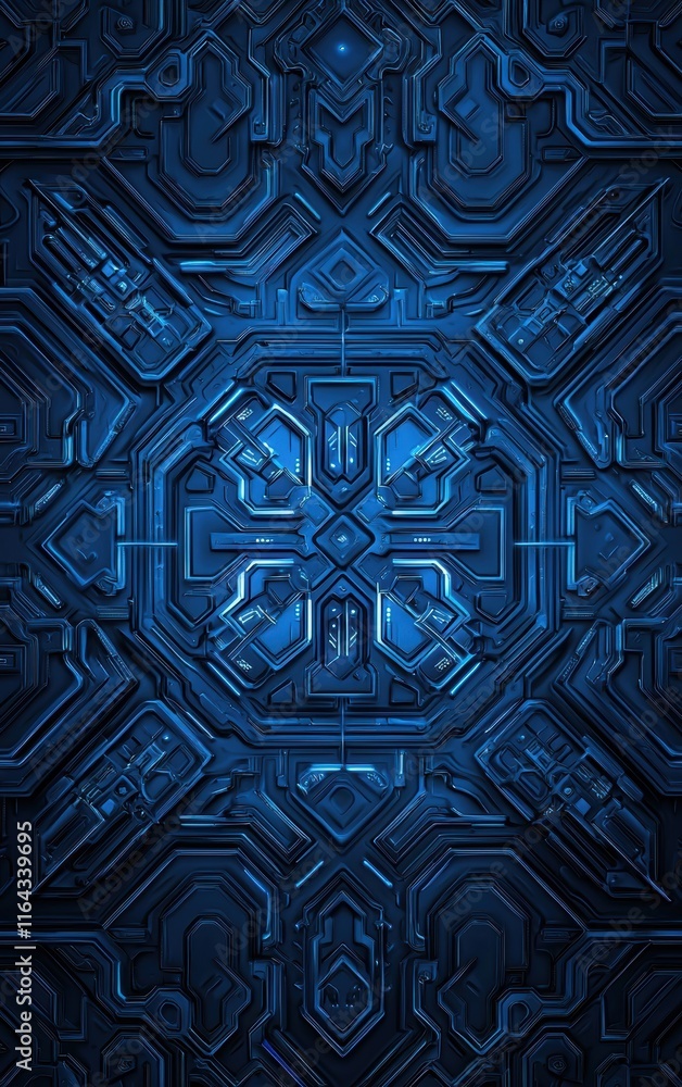 Aufkleber abstract blue technology background with circuit pattern design