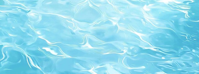 Obraz premium Serene Blue Water Abstract Painting