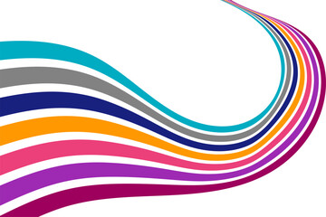 Colorful abstract perspective line stripes