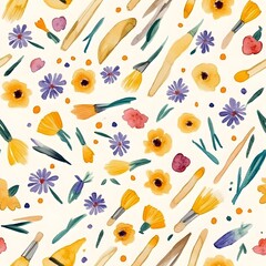 seamless pattern with flowers