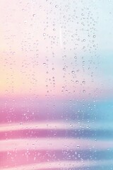 Fototapeta premium Water Drops on a Colorful Window