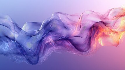 Obraz premium A rainbow of smoke against a pastel background with a warm glow