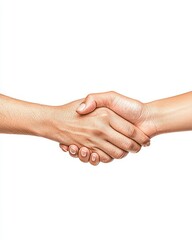 Fototapeta premium A close-up of two hands shaking, symbolizing partnership, agreement, and collaboration in a professional setting.