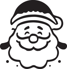 Marry Christmas icon silhouette vector with white background