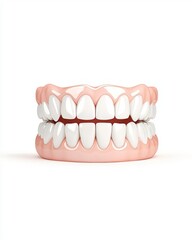 Obraz premium A detailed 3D rendering of human teeth showcasing health and hygiene for dental education and awareness.