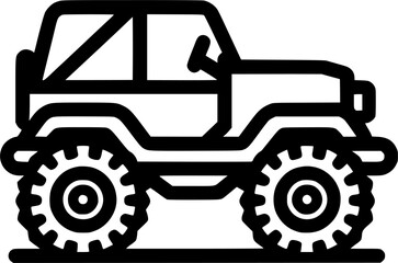 Off road car icon vector, solid logo illustration, pictogram isolated sign, symbol, vector, art