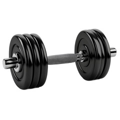 Naklejka premium Black dumbbell promoting healthy lifestyle and fitness goals