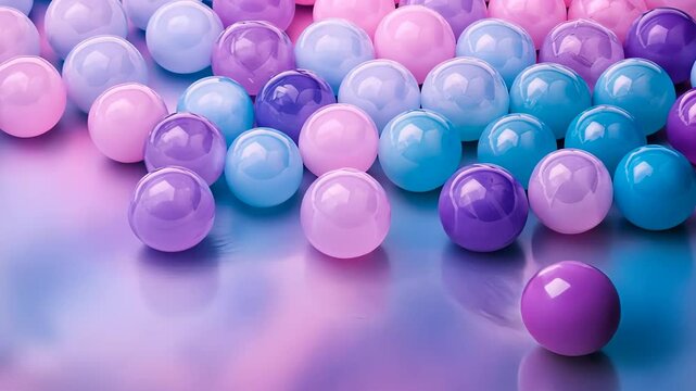 balls on a pupple background