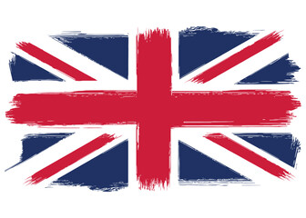 National flag of the United Kingdom Union Jack, Great Britain UK flag Grunge. Brush UK flag, Patriotic country flag.
