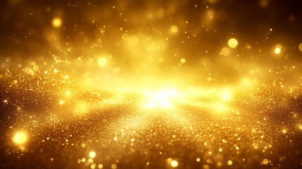 Naklejka premium Golden Glitter Sparkle Festive Background