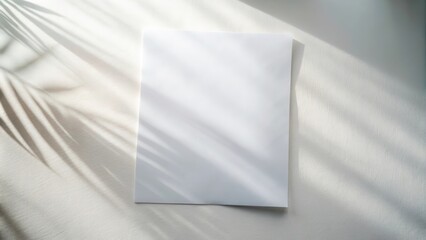 Blank Sheet of Paper with Light and Shadow Overlay