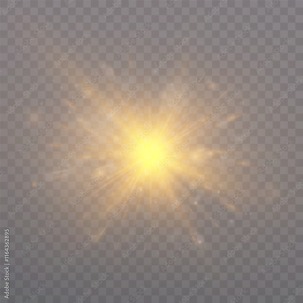 Poster bright abstract light effect with rays and glare, and energy explosion effect for vector illustratio