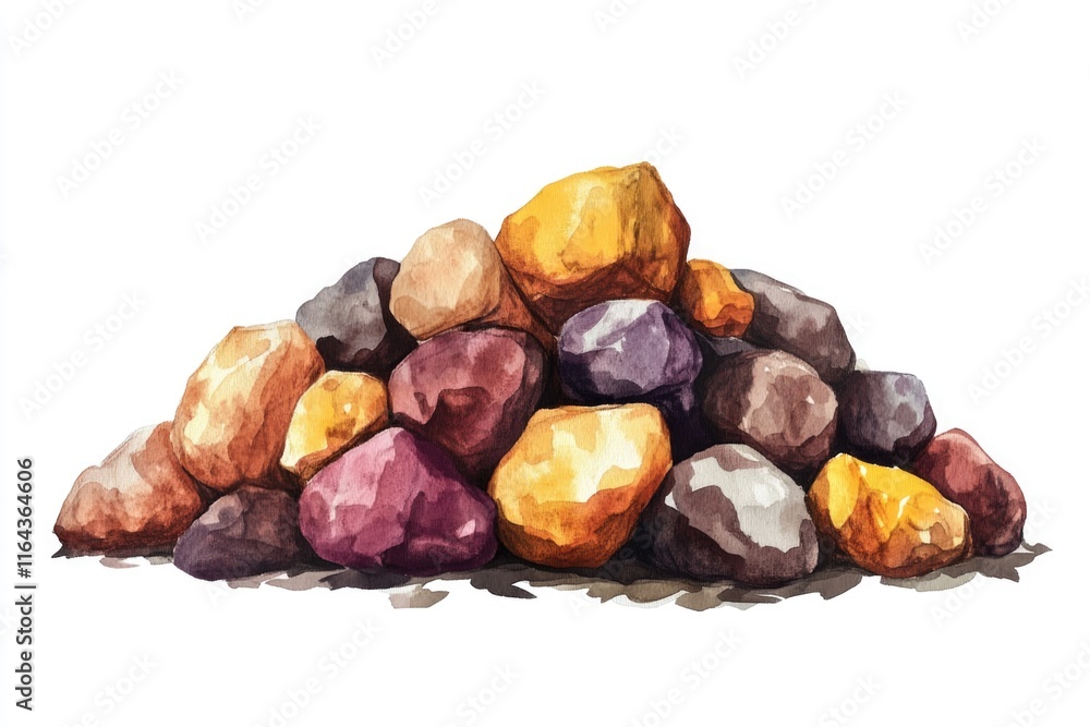 Poster a natural rock formation where several rocks are stacked on top of each other, creating a unique str