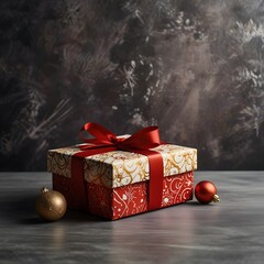 gift box with decorations