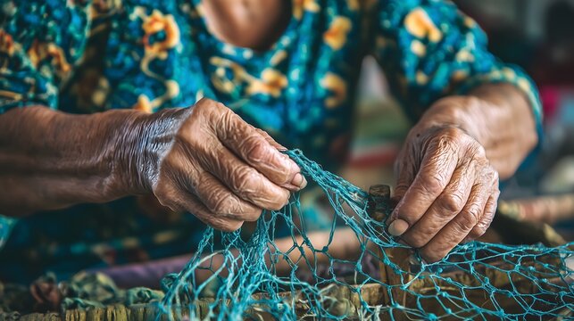 Crafting nets artisan tradition