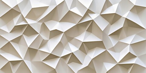 Obraz premium Minimalist abstract design, textured white origami-inspired geometric shapes