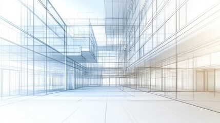 Modern Building Sketch with Precise Measurements