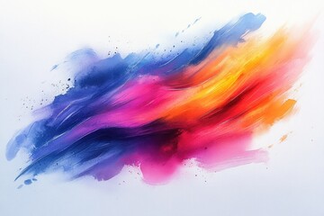 Obraz premium A vibrant and colorful abstract art piece on a white background, ideal for decorating walls or creating a focal point