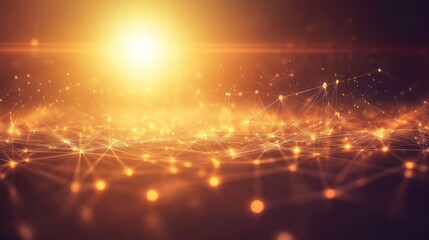 Obraz premium Abstract Neural Network Concept with Light Effects