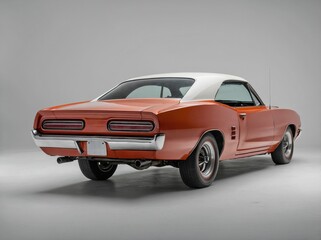Obraz premium A muscle car photographed from a 45-degree rear angle