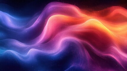 Obraz premium Abstract waves of color blend seamlessly, creating a vibrant, dynamic visual experience.