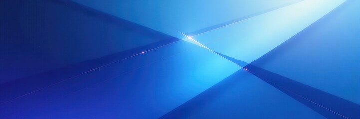 Abstract geometric shapes, intersecting lines and gradients in shades of blue with glowing light effect minimal geometric overlay concept