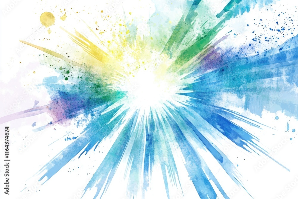 Poster a vibrant splash of paint on a clean white background, perfect for adding some color to your design