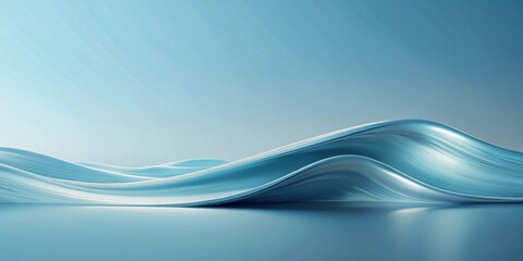 Abstract Serenity  Fluid Blue Waves on a Calm Surface