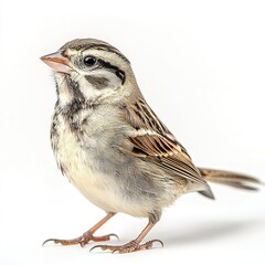 birds on a white background, sparrow on a white isolated background