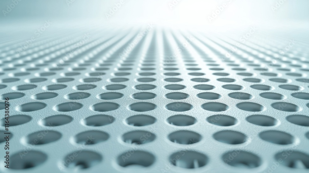 Poster abstract metallic grid background with perspective.