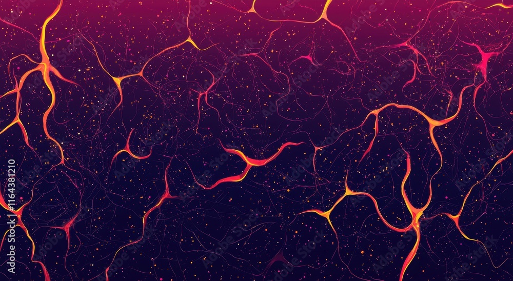 Aufkleber vibrant abstract background with flowing lines and dots