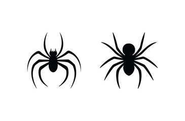 Black Spider Vector Silhouette Designs