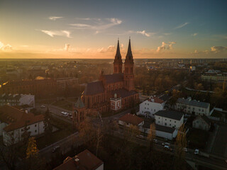 Naklejka premium City of Wloclawek on the Vistula River, Poland.