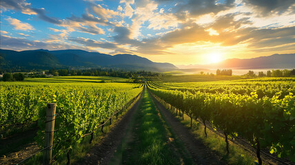 Fototapeta premium Group guided tours Starting in midMay and up until early October winery tour in British Columbia Canada