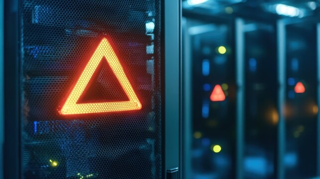 Warning Signal on Server in Data Center Environment - Powered by Adobe