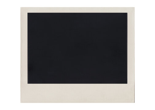 Natural snapshot film photo border frame texture isolated. 